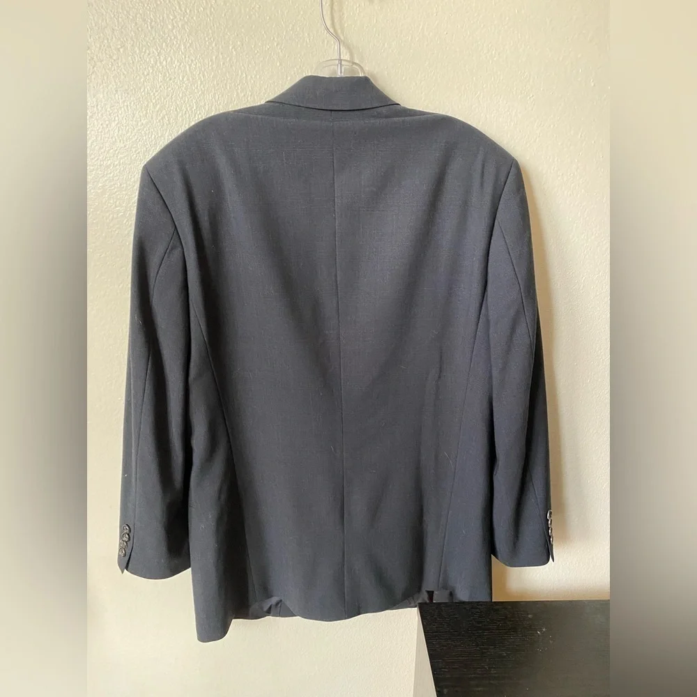 Hugo Boss Men’s Blazer Charcoal Plaid Size 40R Wool Blend Galilei Sigma